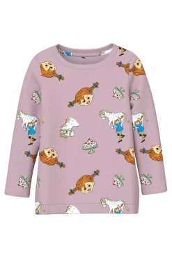 Name It Nmfsoca Pippi Ls Top Sky<Børn T-Shirts & Toppe