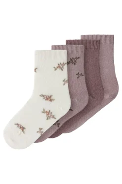 Name It Nmfwak Wo/Bl 4P Sock<Børn Strømper & Strømpebukser
