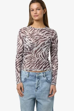 Nmjudith L/S Mesh Top Bg Fwd*Noisy May Hot