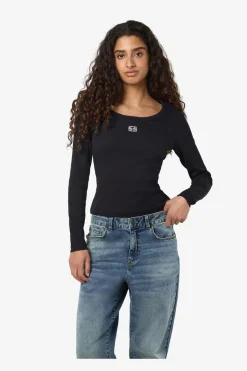 Nmjudy L/S Embr Top*Noisy May Clearance