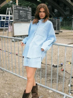 Nmkatri Nw Elastic Stripe Short Bs006Lb*Noisy May Outlet