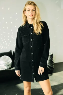 Noisy May Nmkenjy L/S Bling Dress Jt183Bl< Kjoler|Ammevenligt Tøj