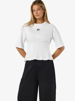 Noisy May Nmkieran 2/4 Fitted Logo T-Shirt Fwd< T-Shirts & Toppe