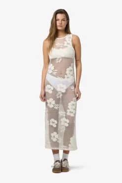 Nmklea S/L Long Flower Lace Slit Dress*Noisy May Online