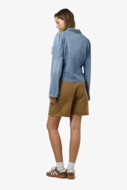 Noisy May Nmmaisy L/S String Denim Shirt Bs031Lb< Sæt 🛍️|Bluser & Skjorter