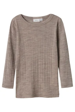 Nmmwang Wool Needle Ls Top Solid*Name It New