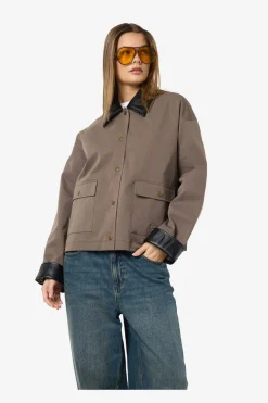 Noisy May Nmnora Pu Collar Jacket Dd< Overtøj & Jakker