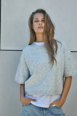 Nmsmilla S/S Cable Knit Top*Noisy May Clearance