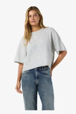 Nmsmilla S/S Cable Knit Top*Noisy May Clearance