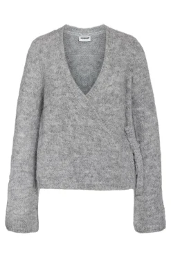 Noisy May Nmsutton L/S Wrap Knit Top Fwd< Strik|Bluser & Skjorter