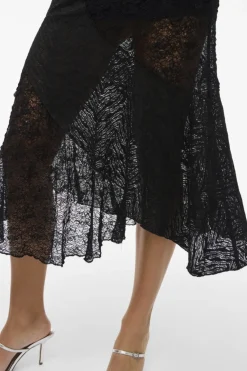 Noisy May Nmtrudy Asymetric Lace Skirt< Nederdele
