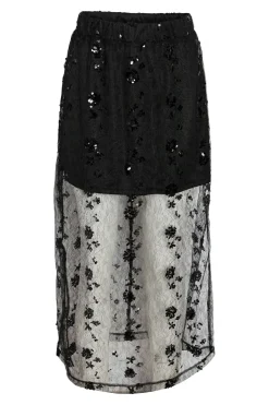 Noisy May Nmzigga N/W Mesh Sequin Midi Skirt< Nederdele
