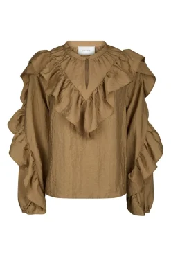 Neo Noir Nula Flounce Crisp Blouse 167525< Bluser & Skjorter