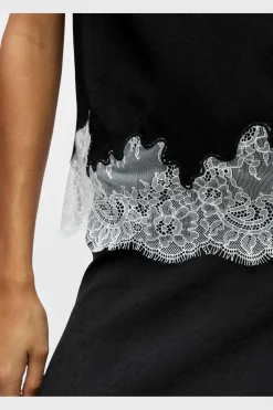 Object Objdalme Sl Lace Top Aw Fair 25< Sæt 🛍️|T-Shirts & Toppe