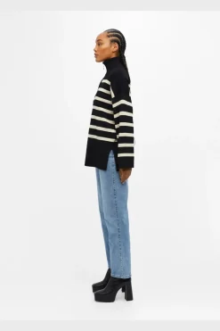 Object Objester L/S Knit Zip Pullover< Bluser & Skjorter|Strik