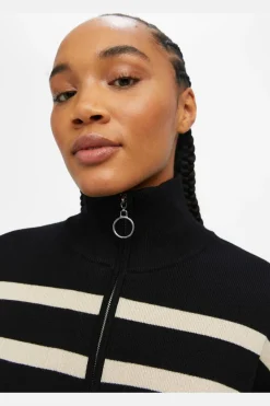 Object Objester L/S Knit Zip Pullover< Bluser & Skjorter|Strik