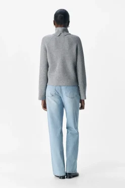 Object Objviola Ls Lo Rollneck Knit< Bluser & Skjorter|Sæt 🛍️