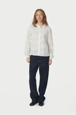 Neo Noir Oda Deco Emb Shirt 166733< Bluser & Skjorter|Ammevenligt Tøj