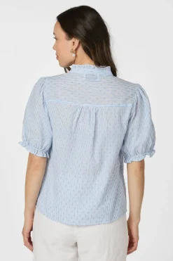 Neo Noir Odesa Dot Stripe Blouse 166039< Bluser & Skjorter