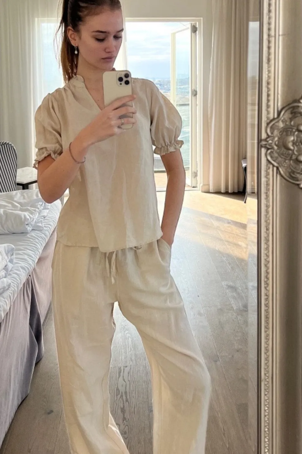 Neo Noir Odesa Linen Blouse< Bluser & Skjorter|Sæt 🛍️