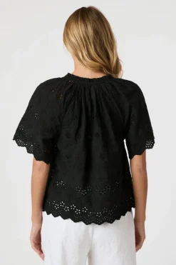 Neo Noir Odet Embroidery Blouse 165172< Bluser & Skjorter