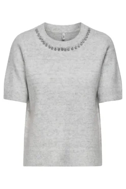 Only Onlabby Life Ss Bling Top O-Neck Knt< T-Shirts & Toppe