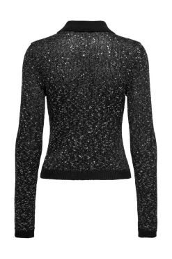 Onlabby Ls Polo Sequins Cardigan Knt*Only