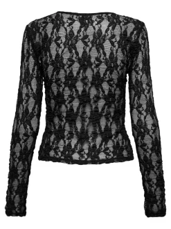 Only Onlalba L/S Lace Top< Bluser & Skjorter