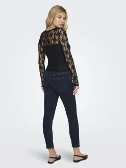 Only Onlalba L/S Lace Top< Bluser & Skjorter