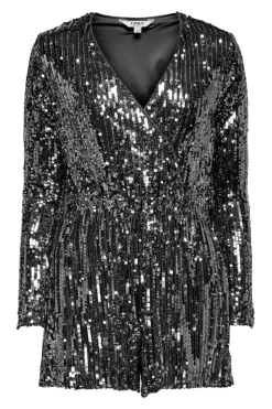Only Onlamabel Ls Sequins Playsuit< Jumpsuits