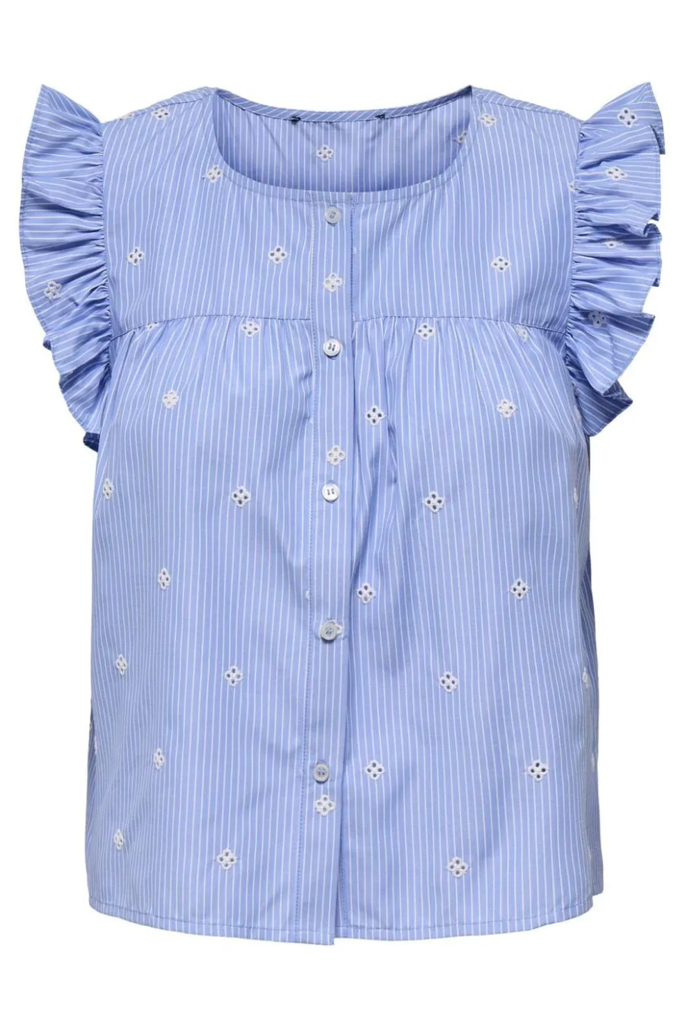 Only Onlamanda Sl Emb Top 15341412< T-Shirts & Toppe|Ammevenligt Tøj