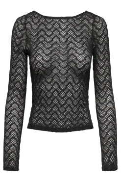 Only Onlangila L/S Deep Back Top Box< Bluser & Skjorter