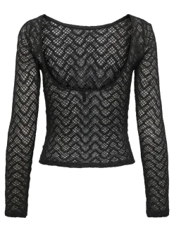 Only Onlangila L/S Deep Back Top Box< Bluser & Skjorter