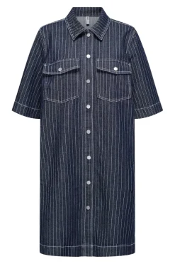 Only Onlbelle S/S Stripe Dress Gua< Kjoler|Ammevenligt Tøj