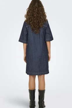 Only Onlbelle S/S Stripe Dress Gua< Kjoler|Ammevenligt Tøj