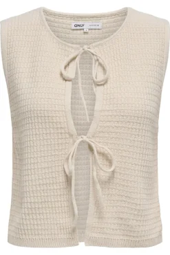 Onlbirtie Sl Tie V-Neck Vest Cc Knt*Only New