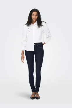 Only Onlblush Mid Sk Stayblue< Bukser, Jeans & Leggings