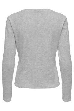Only Onlbremen O-Neck L/S Top Moch< Bluser & Skjorter