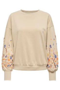 Only Onlbrooke L/S O-Neck Flower Swt< Sweatsæt & Comfy Wear|Bluser & Skjorter
