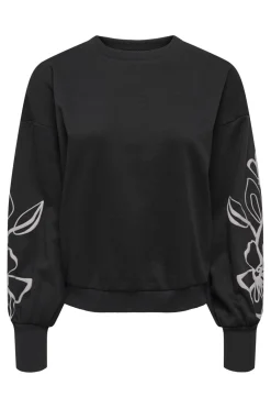 Only Onlbrooke L/S O-Neck Flower Swt< Sweatsæt & Comfy Wear|Bluser & Skjorter