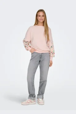 Onlbrooke L/S O-Neck Flower Swt*Only