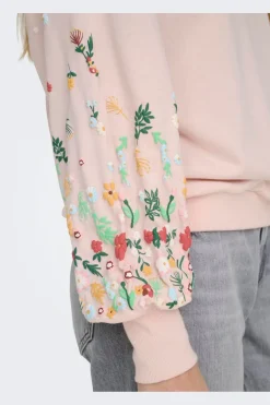 Onlbrooke L/S O-Neck Flower Swt*Only