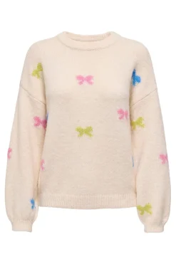 Onlbrunhilda Life Ls Bow O-Neck Knt*Only Discount