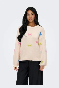 Onlbrunhilda Life Ls Bow O-Neck Knt*Only Discount