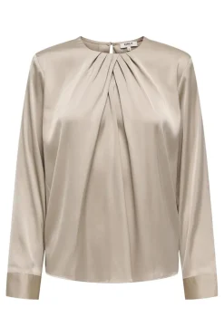 Only Onlcamille Ls Satin Deatil Top< Bluser & Skjorter