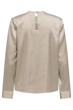 Only Onlcamille Ls Satin Deatil Top< Bluser & Skjorter