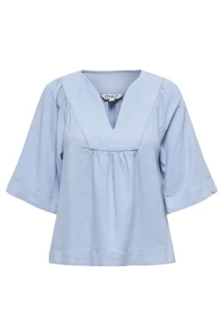 Only Onlcaro 2/4 V-Neck Linen Bl Top Cc< T-Shirts & Toppe