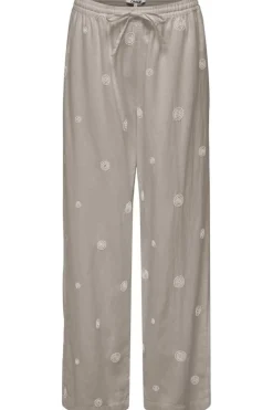 Only Onlcaro Linen Bl Emb Wide Pant Cc< Sæt 🛍️|Bukser, Jeans & Leggings