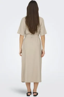 Only Onlcaro S/S Linen Bl Belt Dress Cc< Kjoler|Ammevenligt Tøj
