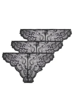 Only Onlchloe Lace Glitter Brazil 3-Pack Acc< Nattøj & Lingeri